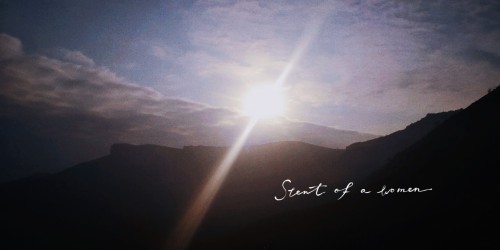 白洁 晖洒山峦间